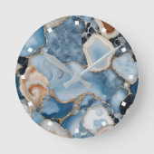 Agate Marble Wall Clock Runde Wanduhr (Vorderseite)