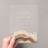 Agate Marble Wedding Acryleinladungen (Insitu (Handheld))