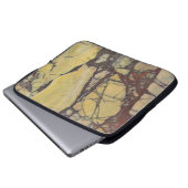 Agate Mineral Foto Gelb und Rot Marmor Muster Laptopschutzhülle (Vorne Knopf)