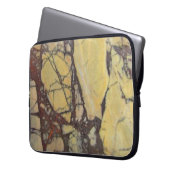 Agate Mineral Foto Gelb und Rot Marmor Muster Laptopschutzhülle (Vorderseite Links)