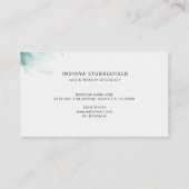 Agate Monogram Minimalistisch Handmade Visitenkarte (Rückseite)