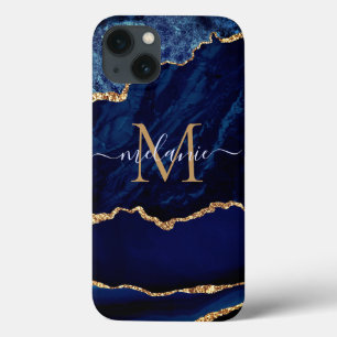 Agate Navy Blue Gold Geode Marmorieren Sie Ihren N Case-Mate iPhone Hülle