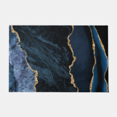 Agate Navy Blue Gold Glitzer Marmor Doormat Fußmatte (Vorderseite)