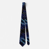 Agate Navy Blue Gold Marble Elegante Neck Tie Krawatte (Vorderseite)