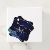Agate Navy Blue Gold Marmor Individuelle Name Gift Geschenkanhänger (Beispiel)