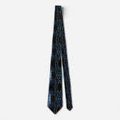Agate Navy Blue Gold Marmor Sparkle Neck Tie Krawatte (Vorderseite)