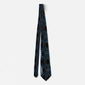 Agate Navy Blue Gold Marmor Sparkle Neck Tie Krawatte (Rückseite)