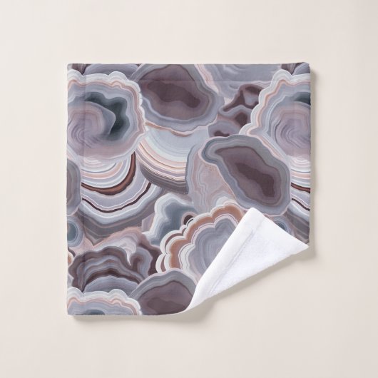 Agate Neutral Browns Stone Badhandtuch Set (Waschlappen)