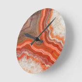 Agate orange runde wanduhr (Winkel)