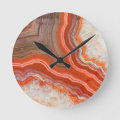 Agate orange runde wanduhr (Vorderseite)