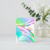 *~* Agate Pastell Rainbow Gold Glitzer Veins Visitenkarte (Stehend Vorderseite)