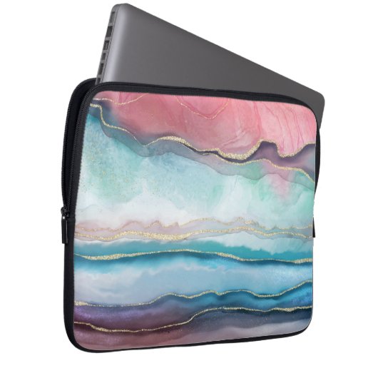 Agate Pattern Laptop Sleeve (Vorne Rechts)