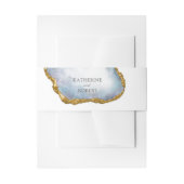 Agate Pearl Gold Wedding Einladungsbanderole (Vorderseite Beispiel)