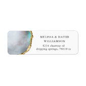 Agate Pearl Golden Return Address Label (Vorne)