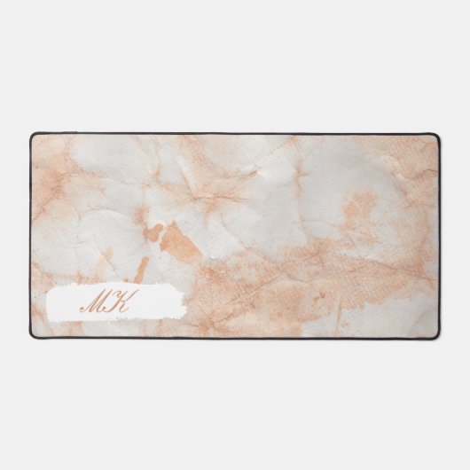 Agate Pink Marble Swirl Schreibtischunterlage (Vorderseite)