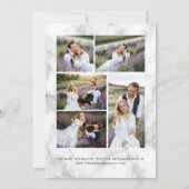 Agate Purple Gold Marble 5-Photo Save the Date Einladung (Rückseite)