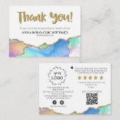 *~* AGATE QR Logo DANK IHNEN AP8 Rainbow Begleitkarte (Vorne/Hinten)