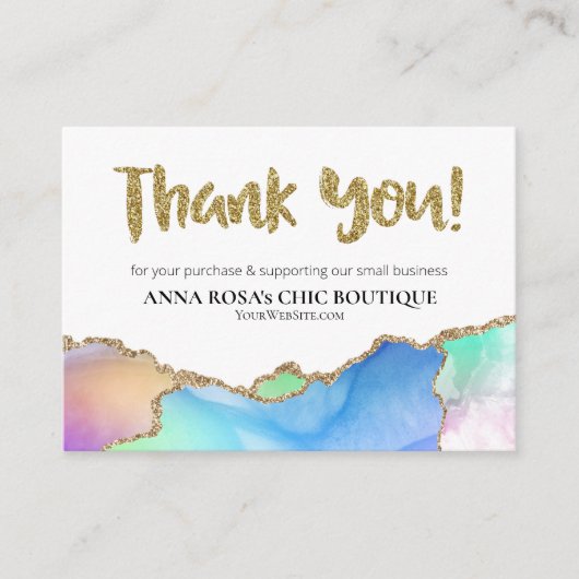 *~* AGATE QR Logo DANK IHNEN AP8 Rainbow Begleitkarte (Vorderseite)