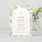 Agate Quartz Hintergrund Foto Hochzeit Save The Date (Stehend Vorderseite)