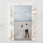 Agate Quartz Hintergrund Foto Hochzeit Save The Date (Rückseite)