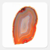 Agate Red Quadratischer Aufkleber (Vorderseite)