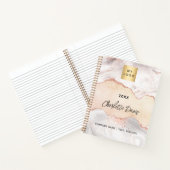 Agate Rose Gold Business Logo elegant Notizblock (Innenseite)
