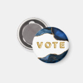 Agate Sapphire with Gold Veins Vote Magnet (Vorderseite/Rückseite)