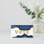 Agate Sapphire with Gold Veins Vote Visitenkarte (Stehend Vorderseite)