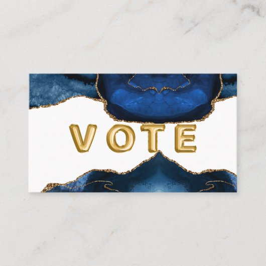 Agate Sapphire with Gold Veins Vote Visitenkarte (Vorderseite)