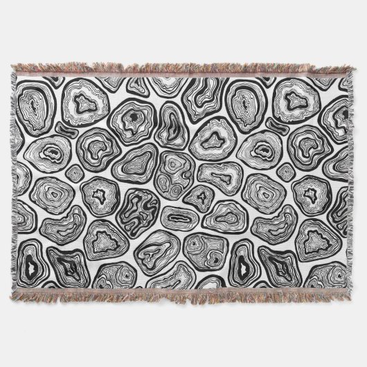 Agate-Scheiben in Schwarz-Weiß Decke (Vorderseite)