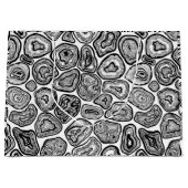 Agate-Scheiben in Schwarz-Weiß Große Geschenktüte (Vorderseite)