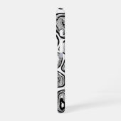 Agate-Scheiben in Schwarz-Weiß iPhone 16 Hülle (Linke Seite)