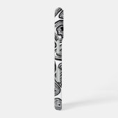 Agate-Scheiben in Schwarz-Weiß iPhone 16 Hülle (Rechte Seite)