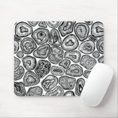Agate-Scheiben in Schwarz-Weiß Mousepad (Mit Mouse)