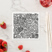 Agate-Scheiben in Schwarz-Weiß Serviette (Beispiel)