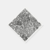 Agate-Scheiben in Schwarz-Weiß Serviette (Ecke)