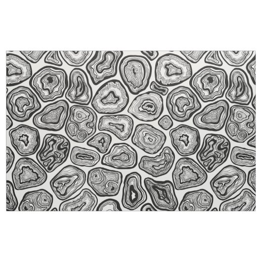 Agate-Scheiben in Schwarz-Weiß Stoff (Fat Quarter (45,7 x 55,9 cm))