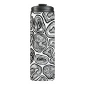 Agate-Scheiben in Schwarz-Weiß Thermosbecher (Vorderseite)