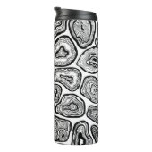 Agate-Scheiben in Schwarz-Weiß Thermosbecher (Nach rechts gedreht)