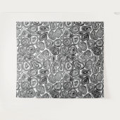 Agate-Scheiben in Schwarz-Weiß Wandteppich (Vorderseite (Horizontal))