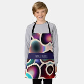 Agate-Schlitzgittermoleküle Wasserfarben-Muster Schürze (Getragen)