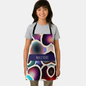 Agate-Schlitzgittermoleküle Wasserfarben-Muster Schürze (Insitu)