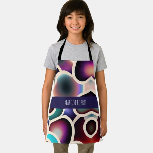 Agate-Schlitzgittermoleküle Wasserfarben-Muster Schürze (Insitu)