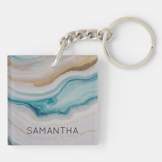 Agate Seascape Schlüsselanhänger (Rückseite)