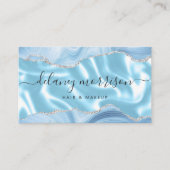 Agate Silk Blue Luxury Stylist Appointment Visitenkarte (Vorderseite)