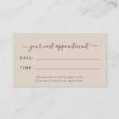 Agate Silk Ivory Luxury Stylist Appointment Visitenkarte (Rückseite)