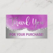 Agate Silver Lila Vielen Dank Visitenkarte (Vorderseite)