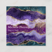 Agate Square Business Card Quadratische Visitenkarte (Vorderseite)