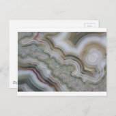 Agate Stone Abstrakt Postkarte (Vorne/Hinten)