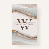 Agate Stone Marble Abzeichen Ausweis (Vorderseite)